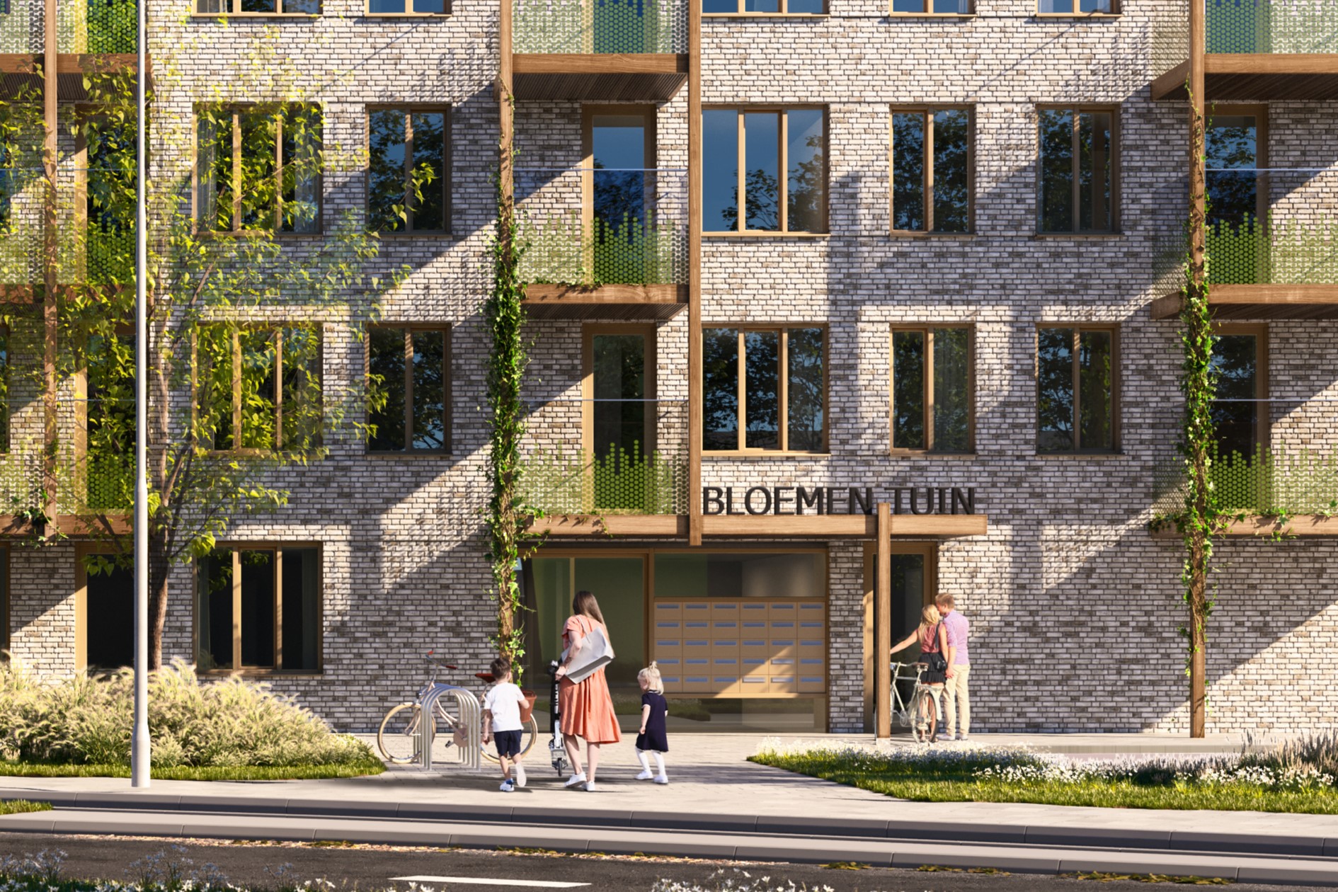 Bloementuin Sassenheim – sociale huur appartementen met groene gevels