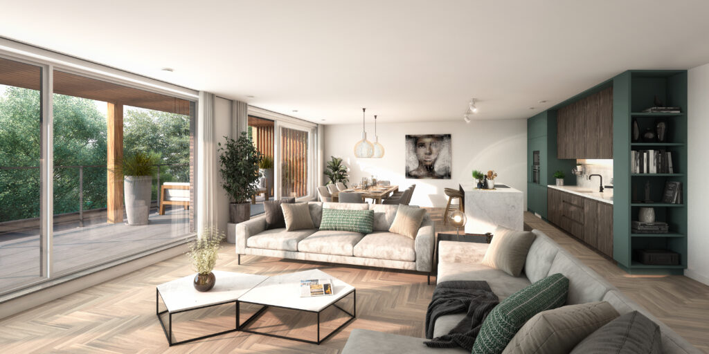 Lindesteyn in Zwijndrecht – uitzicht vanuit appartement op groen landschap